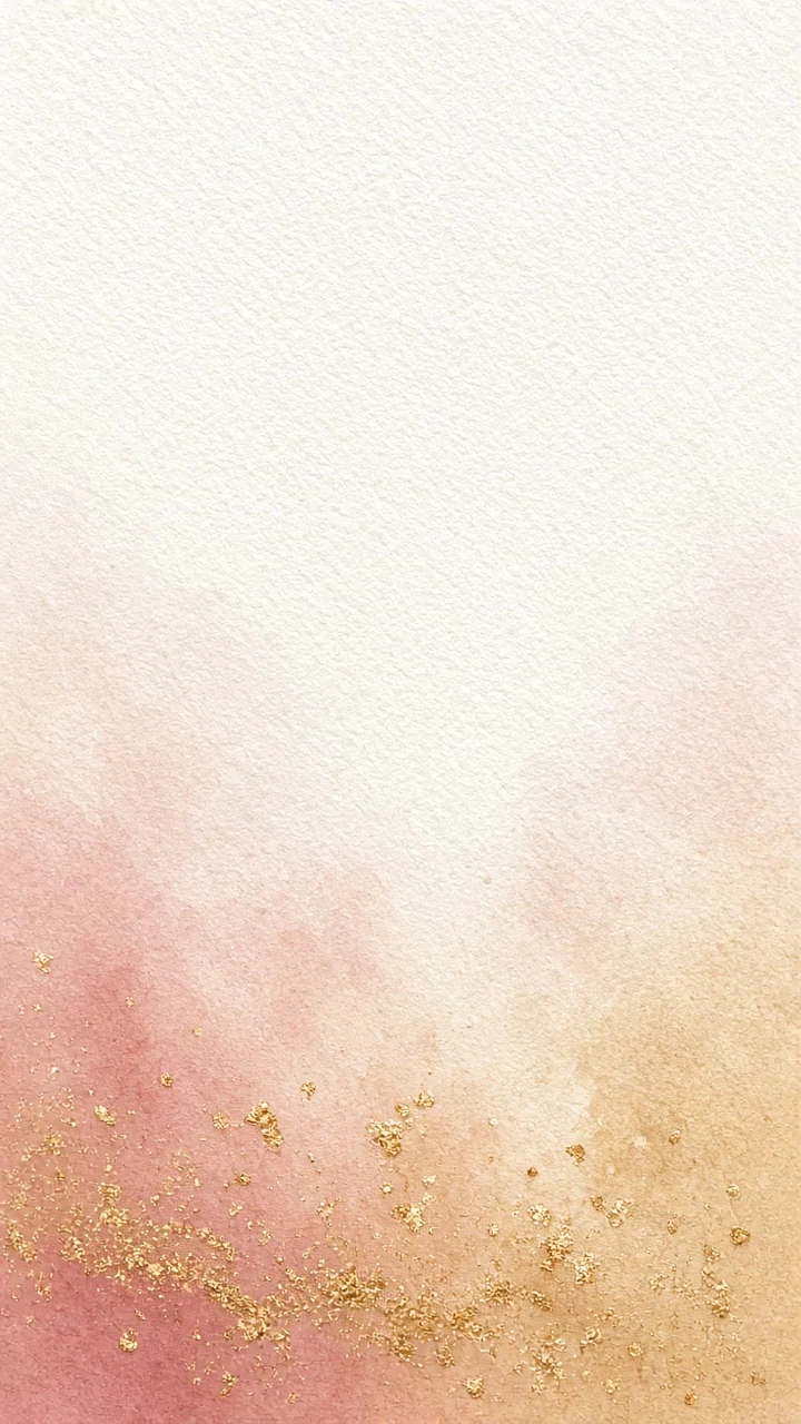 Soft Watercolor Wash Gradient with Gold Dust Flecks