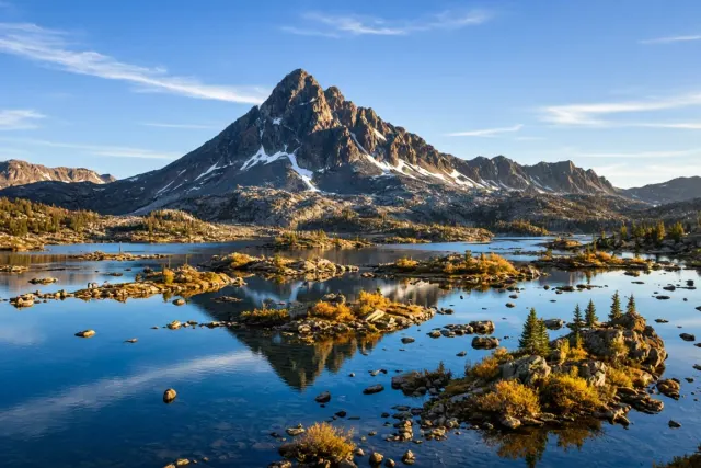 Banner Peak and Thousand Island Lake Autumn Solitude