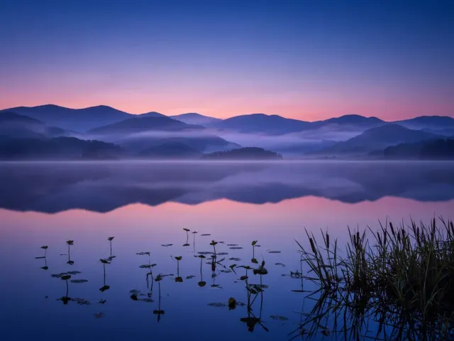 Blue Ridge Layered Summits and Lake Santeetlah Twilight