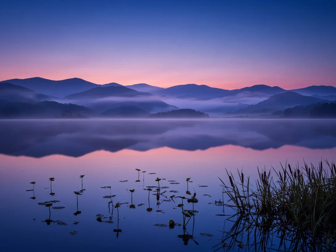 Blue Ridge Layered Summits and Lake Santeetlah Twilight