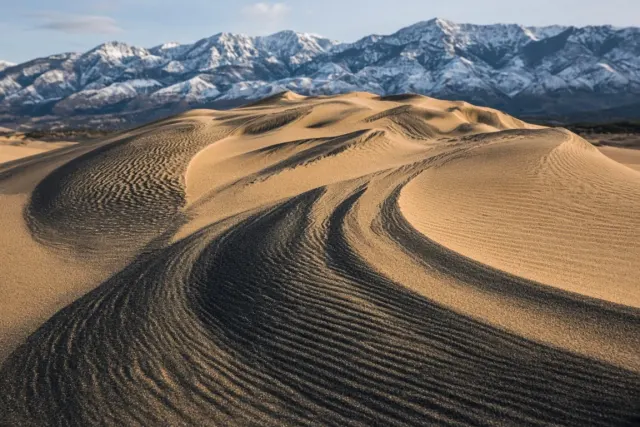 Great Sand Dunes Magnetite Ribbons with Alpine Crest Shadows