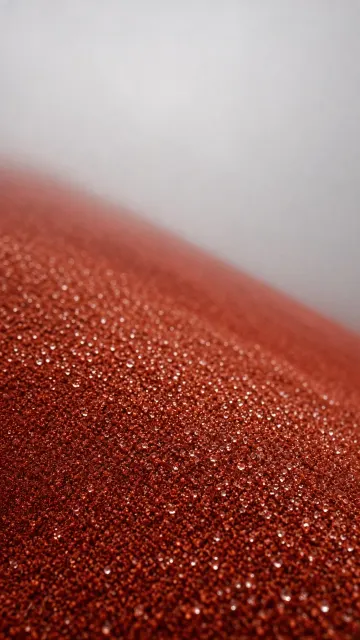 Namib Coastal Fog Dewdrops Resting on Red Sand Grains