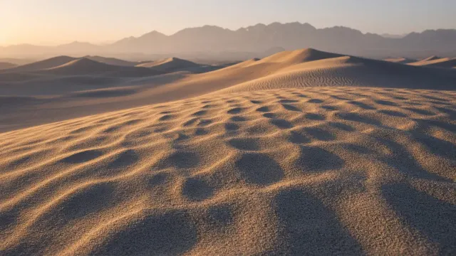Mesquite Flat Interlocking Star Dune Ripples at Sunrise