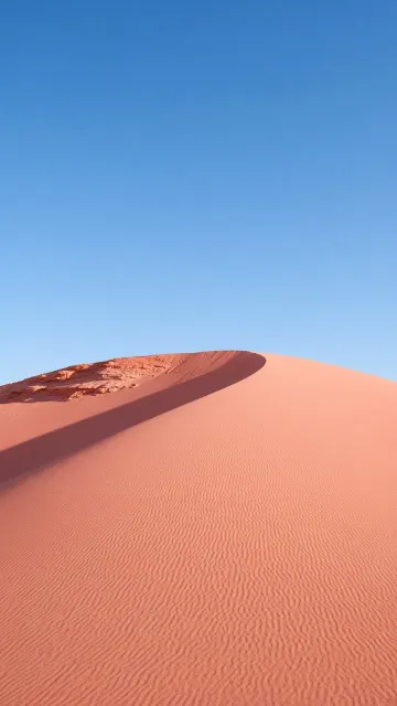Coral Pink Sand Dunes Minimalist Slope with Clean Negative Sky