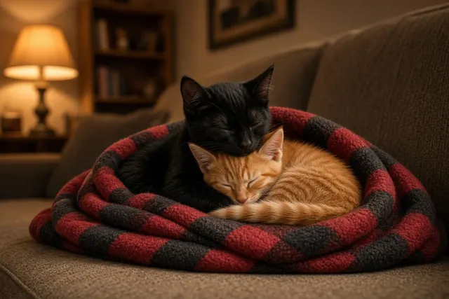 Warm Flannel Heated Blanket Foster Kitten Bonding Story