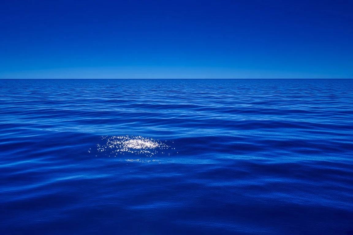 Midday Blue Expanse with Gentle Deep-Ocean Swells