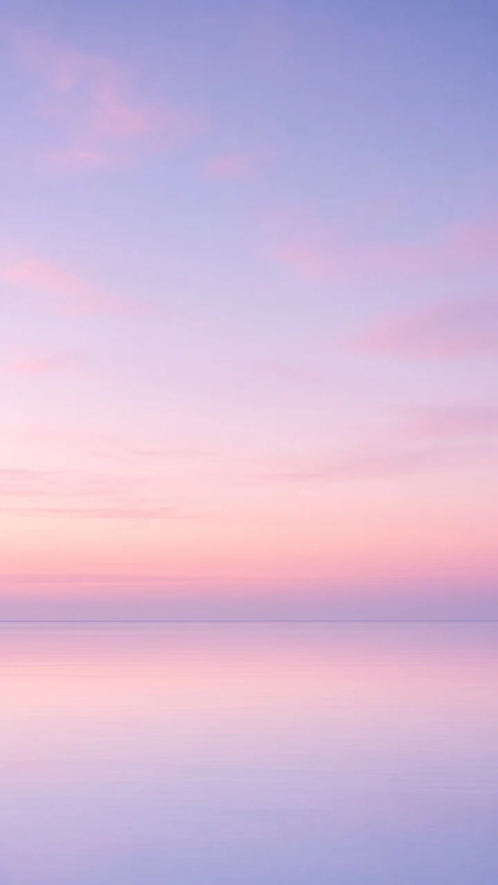 Ethereal Pastel Gradient Sea with Expansive Negative Sky