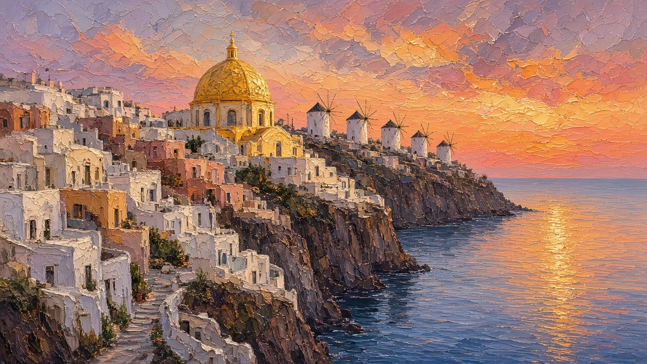 Luminous Oil Study of Sunset Light on Whitewashed Walls