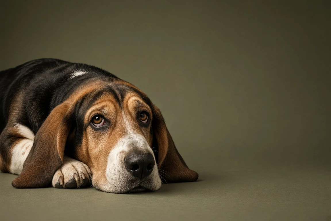 Studio Character Portrait of a Basset Hound