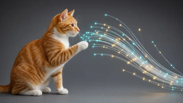 Fiber Optic Cascade Curiosity in a Soft Twilight Studio