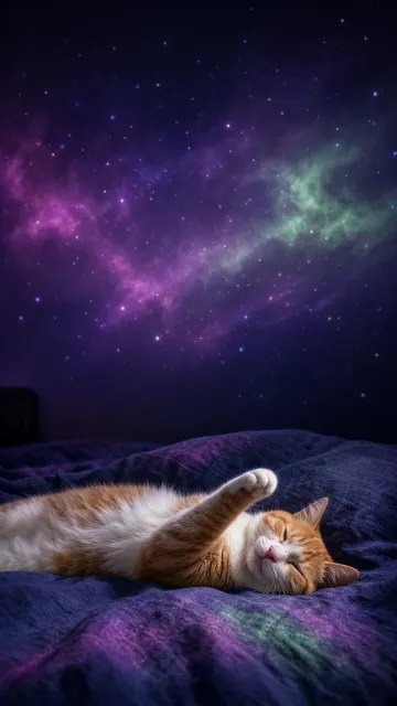 Cosmic Bedroom Slumber Under Swirling Star Projector Nebula