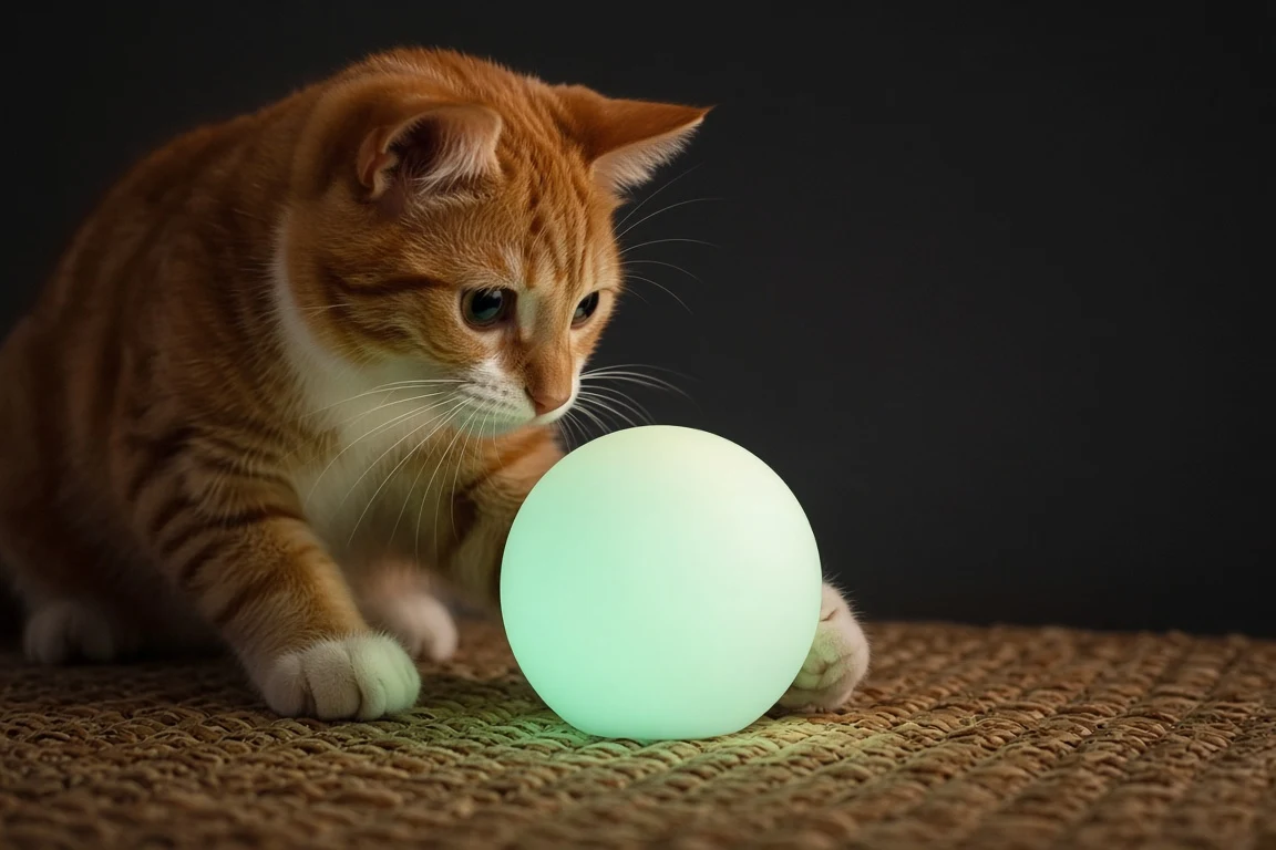 Curious Swat at a Luminous Silicon Glow Ball