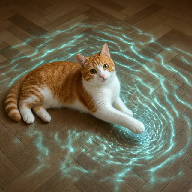 Oceanic Caustic Light Waves Across a Polished Parquet Floor