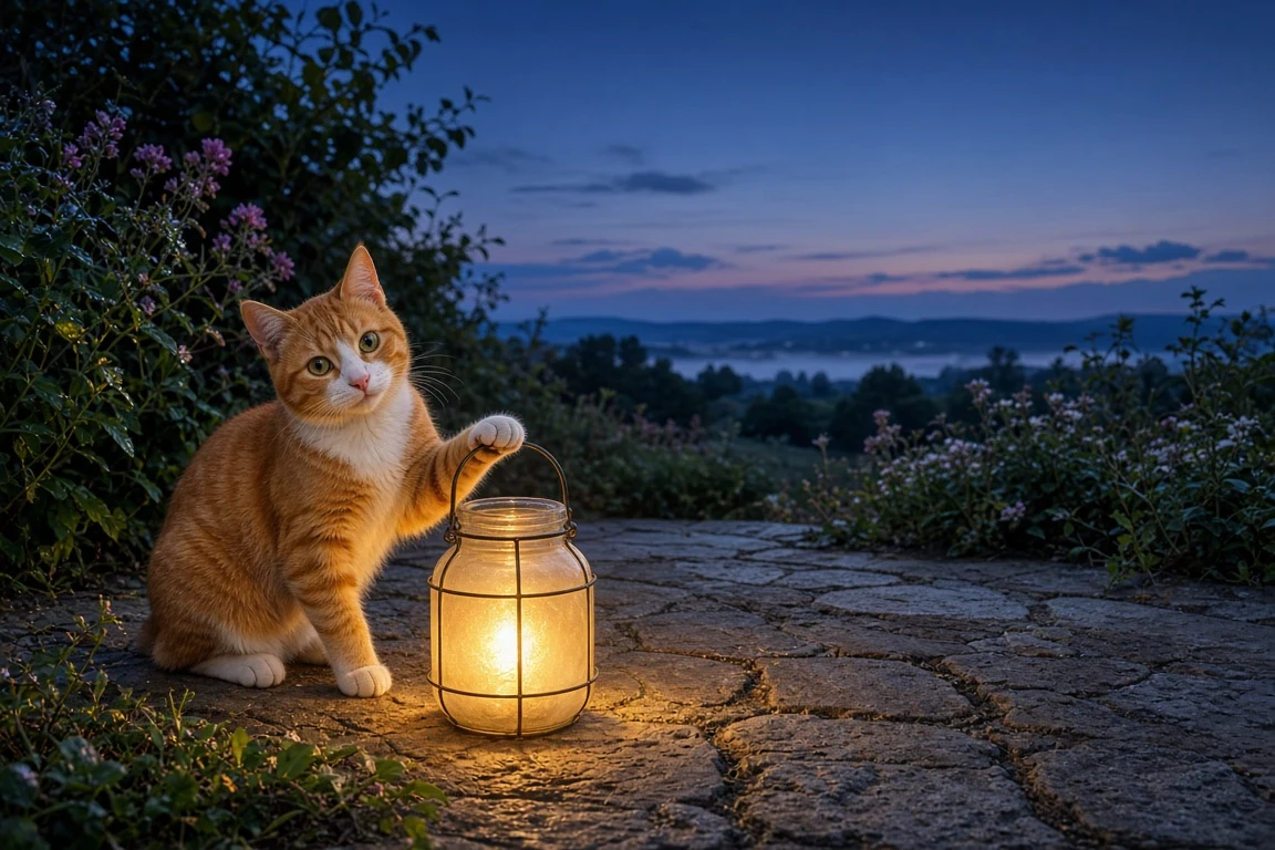 Dusk Porch Solar Lanterns with Open Evening Gradient