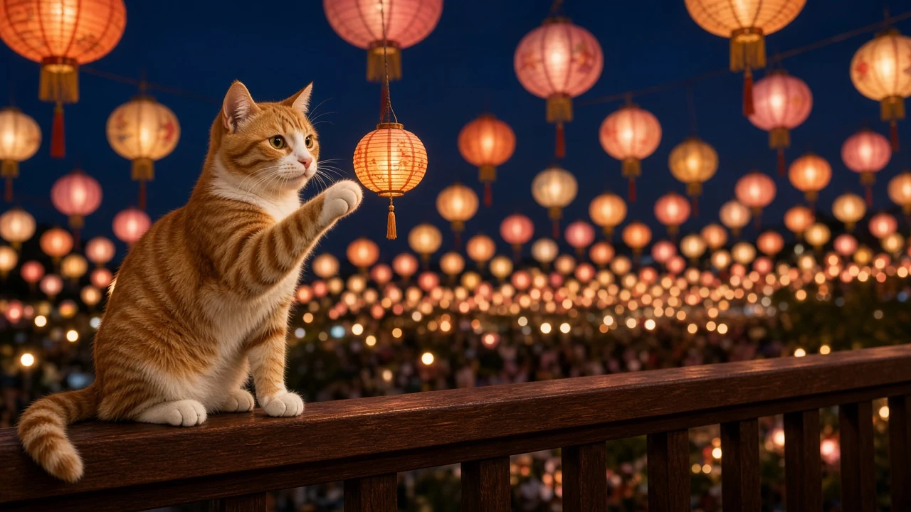 Twilight Balcony Paper Lantern Festival Wonder