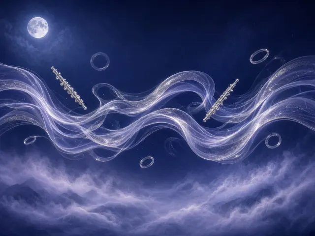 Gossamer Wind Stream Weaving Through Indigo Twilight