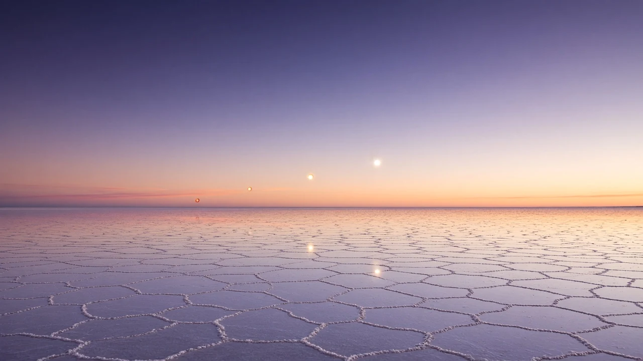 Planetary Parade Mirroring Across the Salar de Uyuni Salt Crust