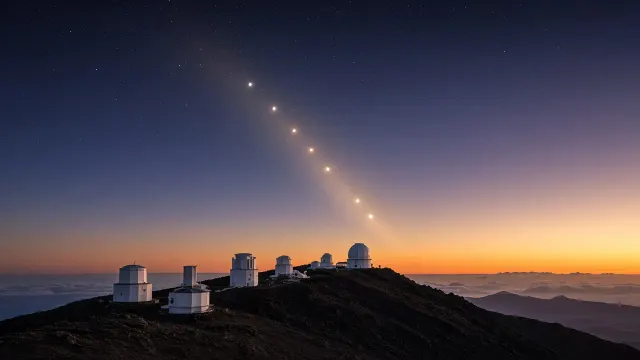 Roque de los Muchachos Observatories Under Dawn Zodiacal Alignment