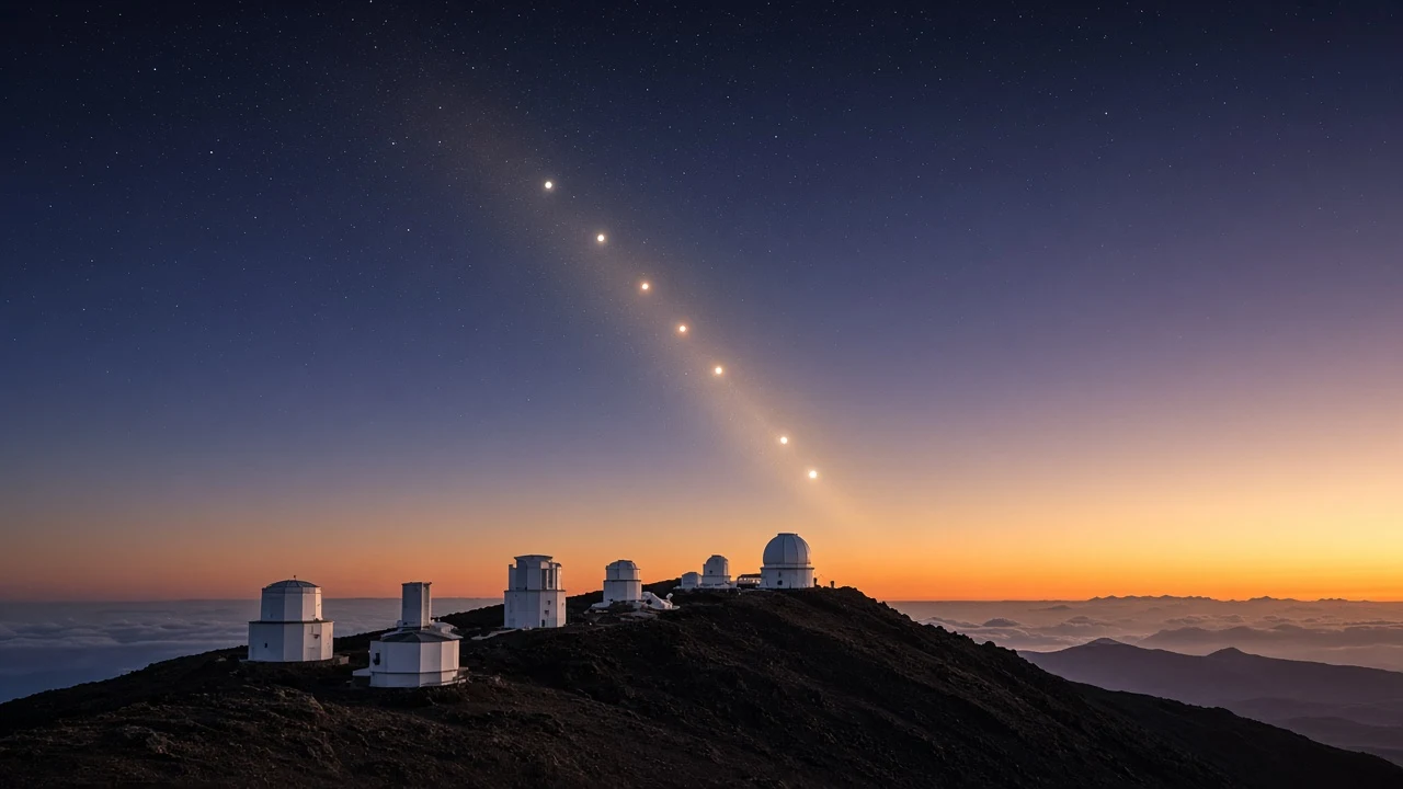 Roque de los Muchachos Observatories Under Dawn Zodiacal Alignment