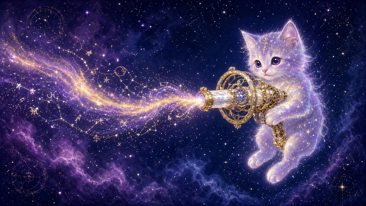 Starlight Celestial Kitten with Constellation Dust Ray Gun
