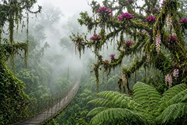 Mist-Veiled Canopy of Monteverde Cloud Forest