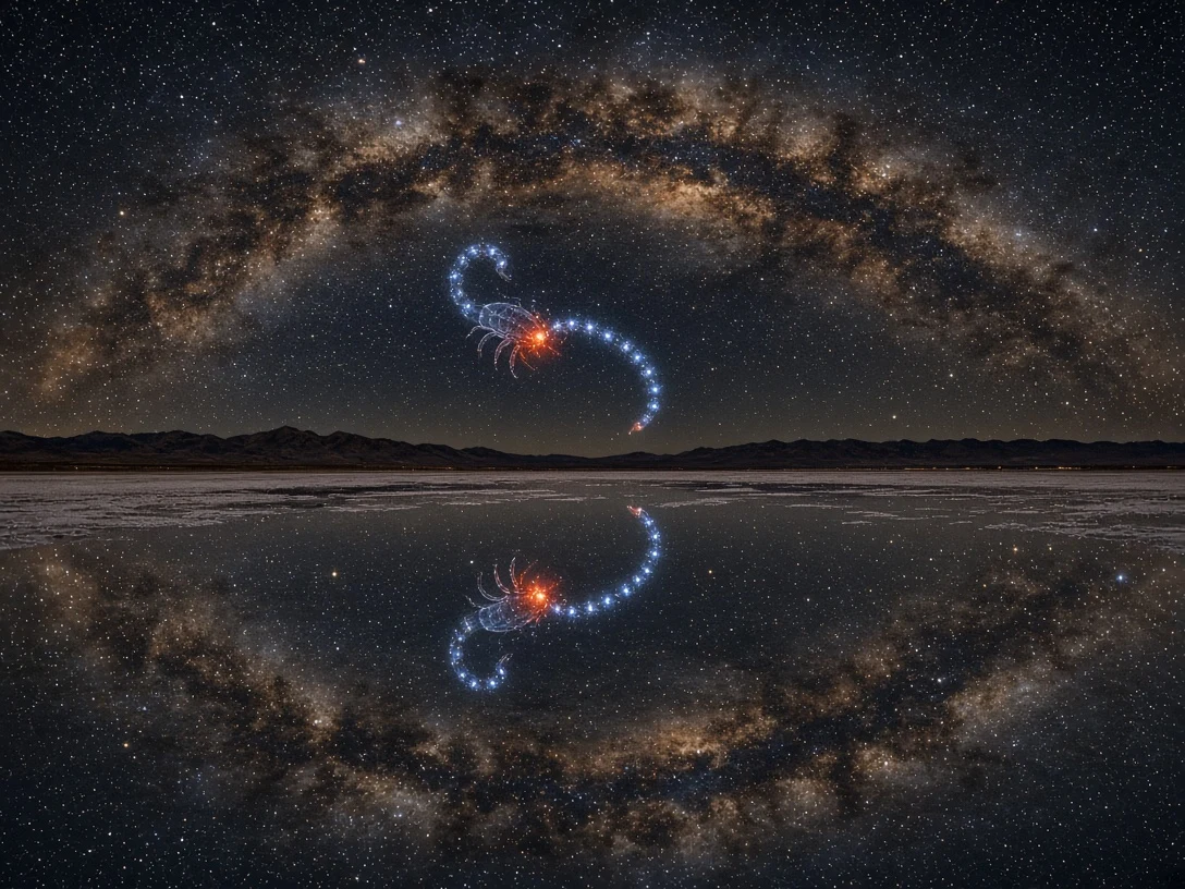 Scorpius Reflection on the Atacama Salt Flats