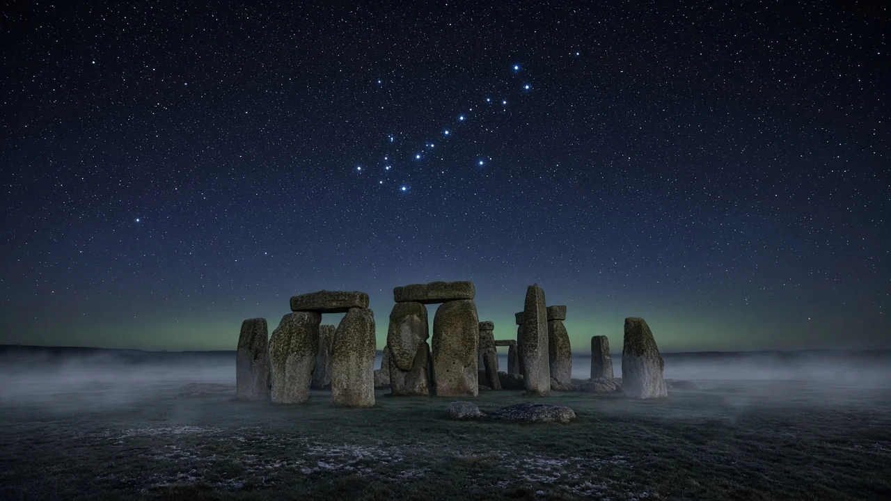 The Big Dipper Aligned over Stonehenge Megaliths