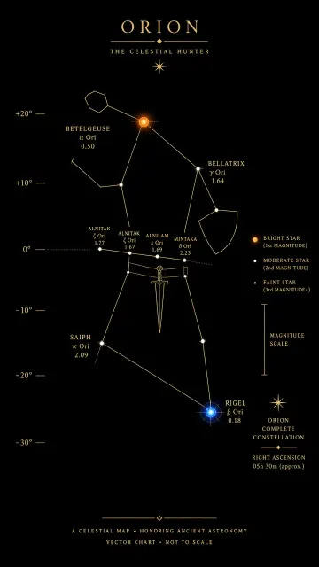 Minimalist Dark OLED Constellation of Orion