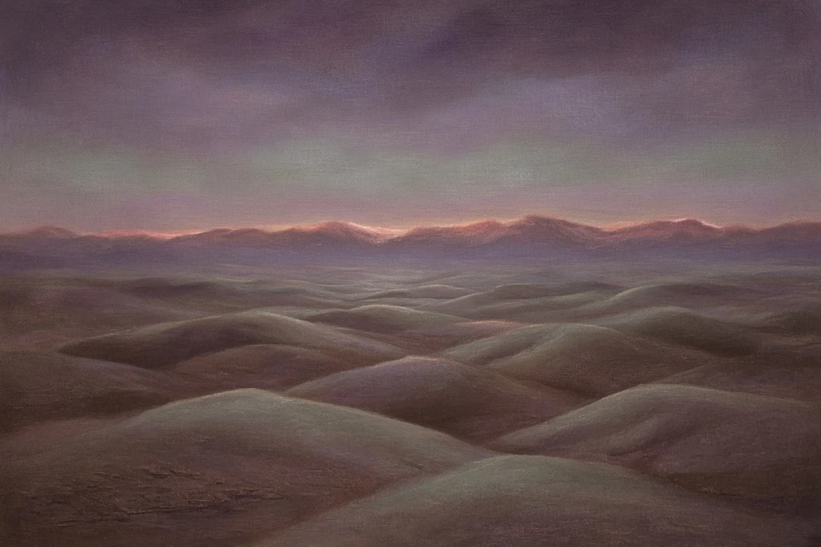 Tonalist Glazed Twilight Over Expansive Clay Ripples