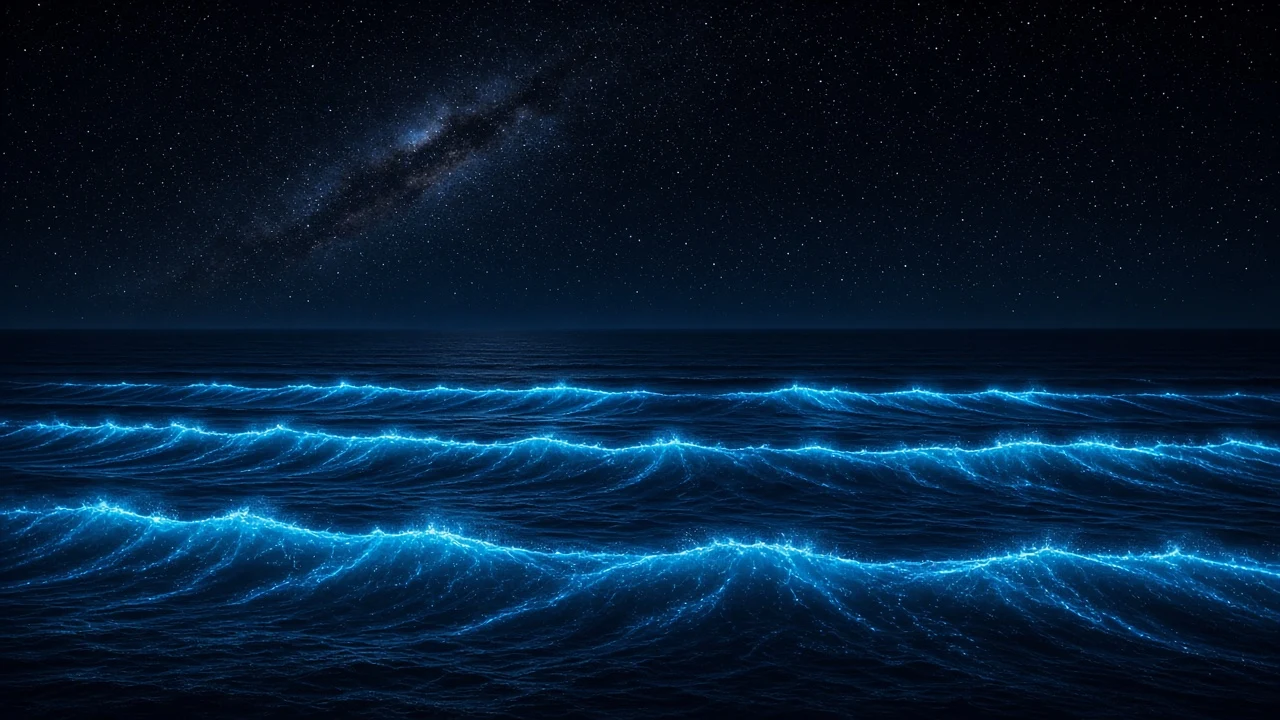 Layered Offshore Swells Glowing Across Open Horizon
