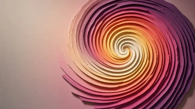 Curved Papercraft Layered Sunset Relief