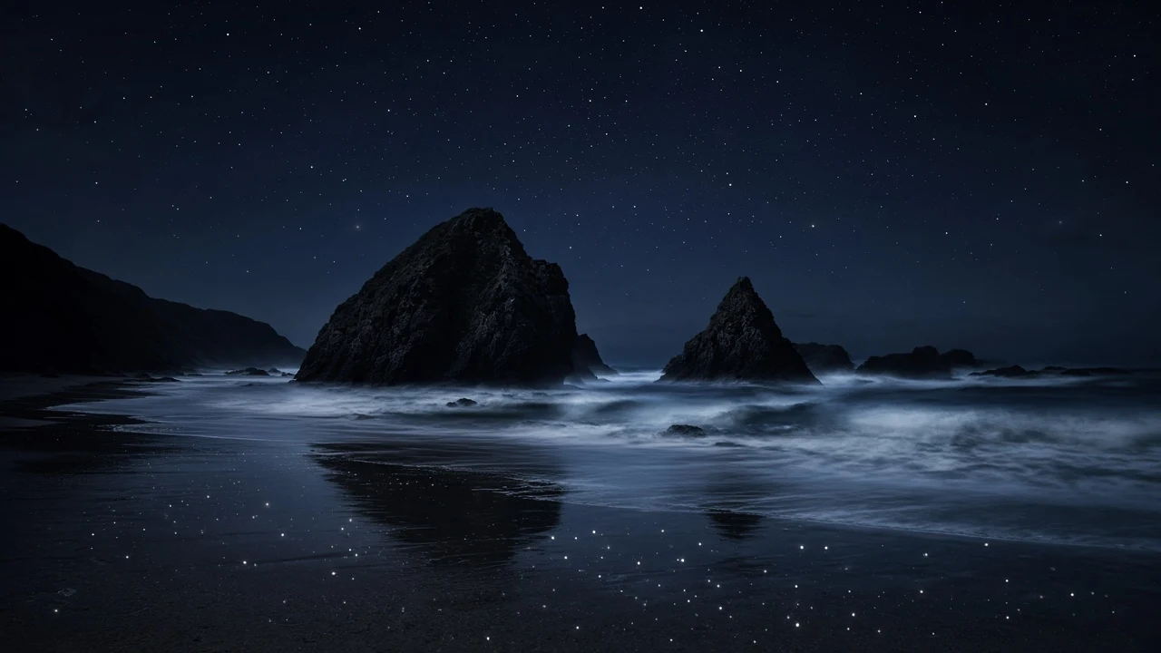 Big Sur Sea Stacks Beneath Velvet Pacific Night