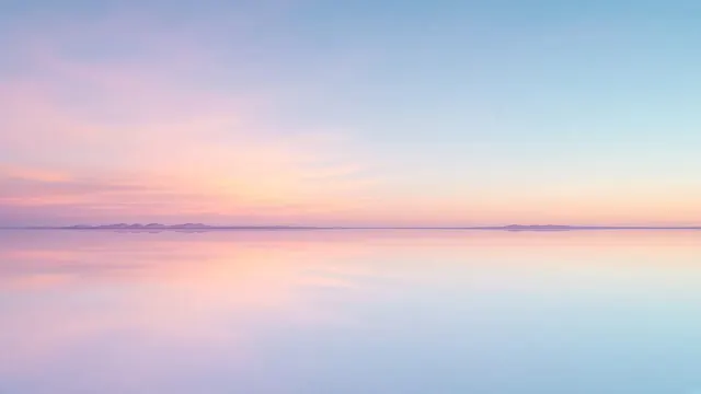 Salar de Uyuni Dawn Mirror Reflection with Horizon Line