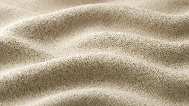 Raw Loomed Linen Waves with Subtle Organic Fiber Weave