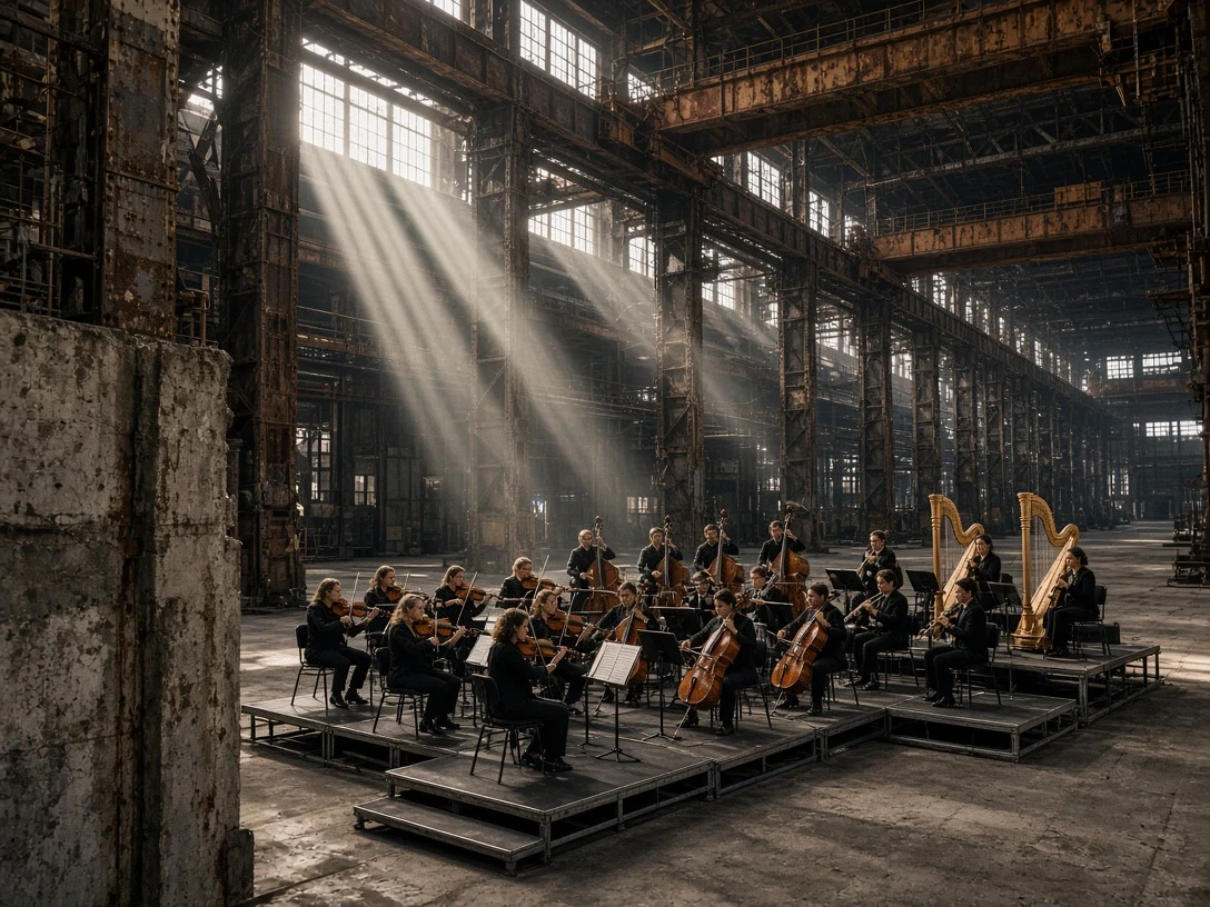 Avant-Garde Symphony in an Industrial Turbine Hall
