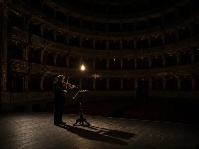 Midnight Solo Rehearsal on the Empty Opera Stage