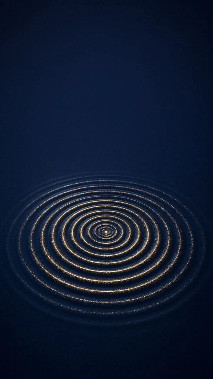 Cymatic Resonance Rings in Luminous Indigo Water