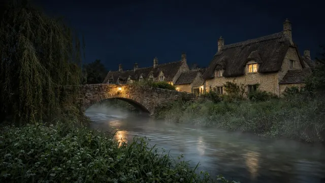 Asleep Beside the Mill Stream in the Cotswolds