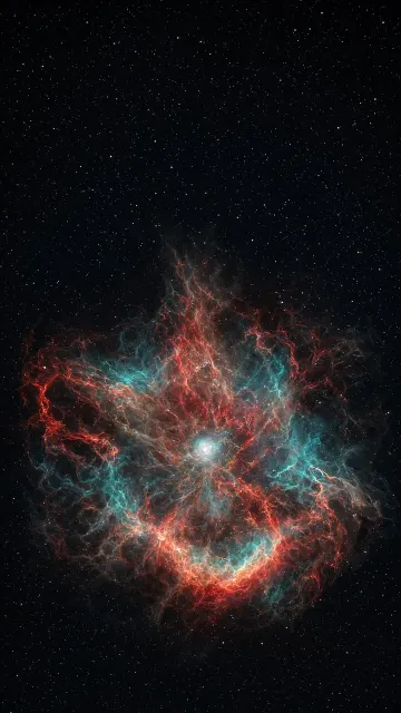 Core-Collapse Supernova Filamentary Web Print