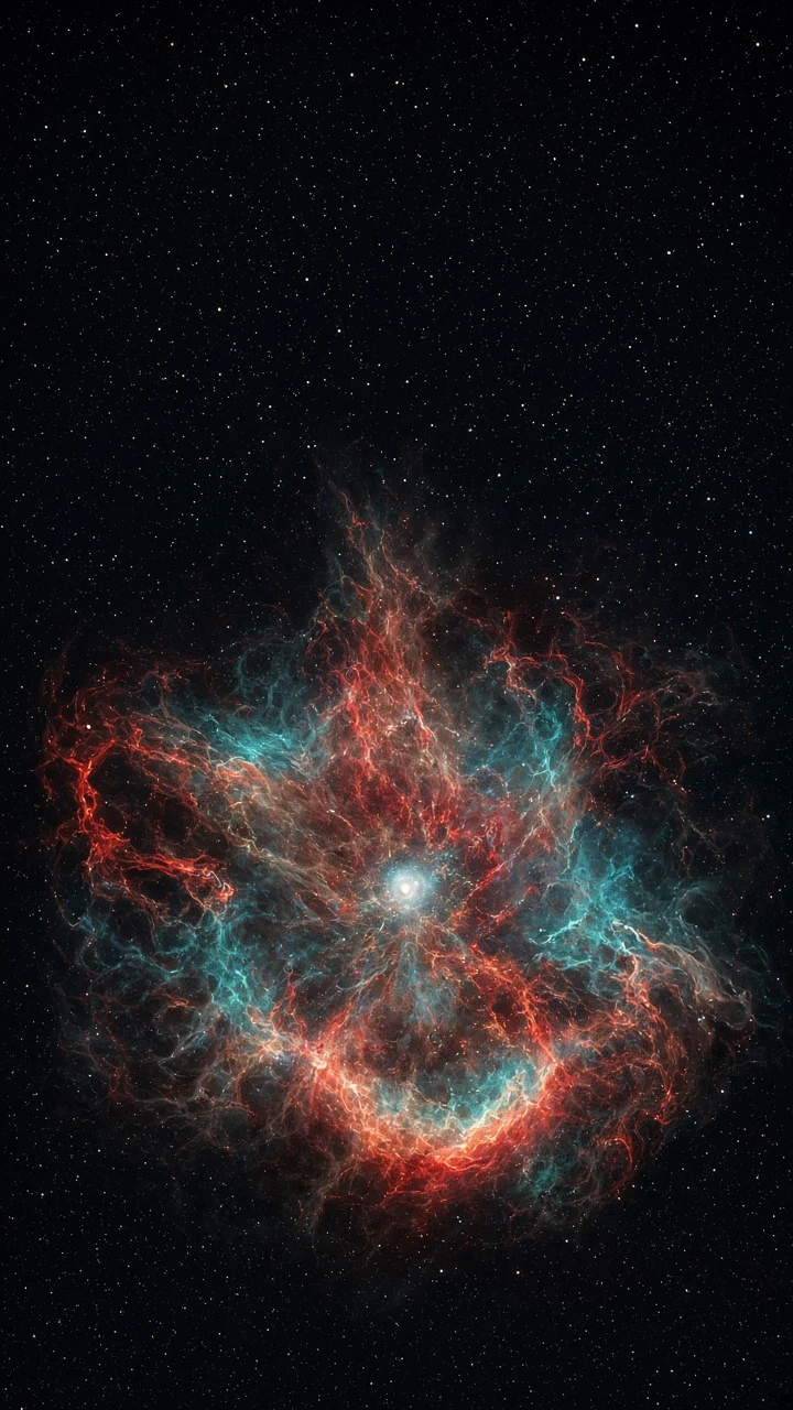 Core-Collapse Supernova Filamentary Web Print