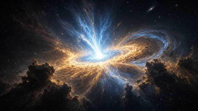 Quasar Ignition Shockwave Across Galactic Nucleus