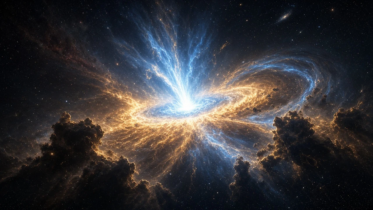 Quasar Ignition Shockwave Across Galactic Nucleus