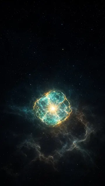 Distant Supernova Spark Over Pristine Dark Void