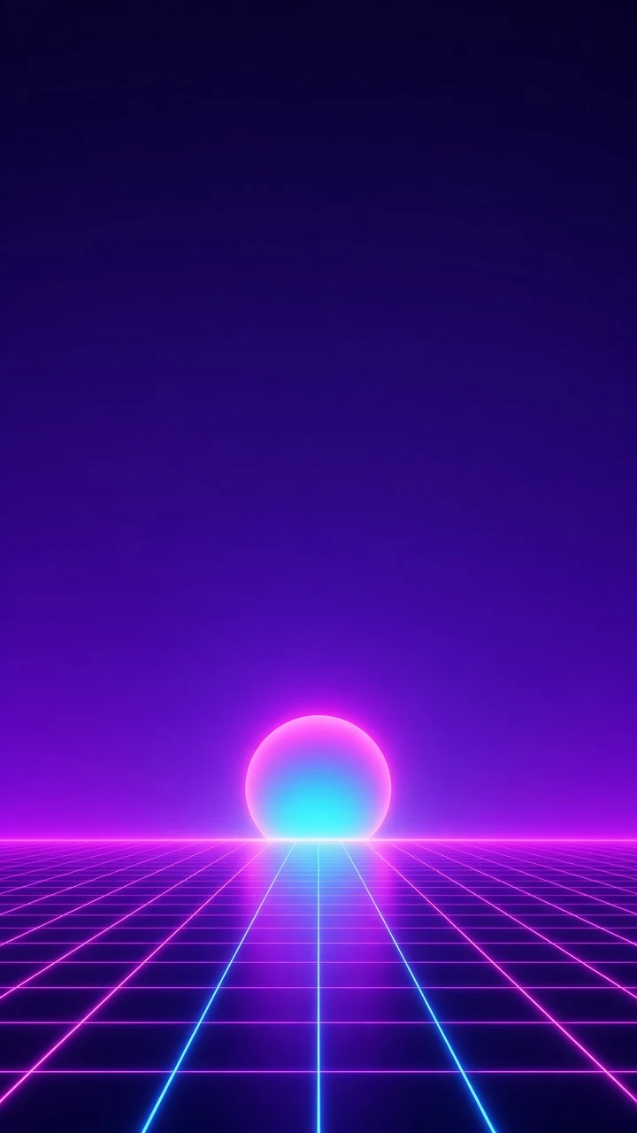 Synthwave Horizon Wireframe and Radiant Dusk Gradient