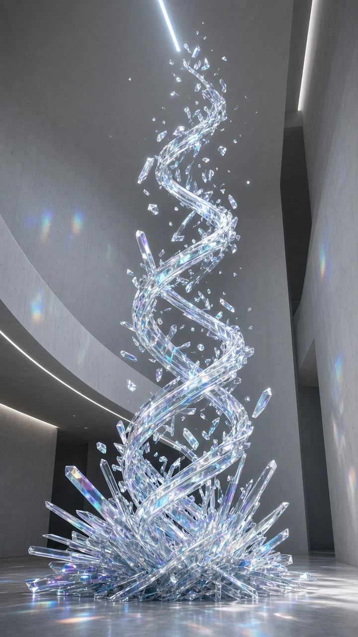 Parametric 3D Crystal Ribbon Canopy