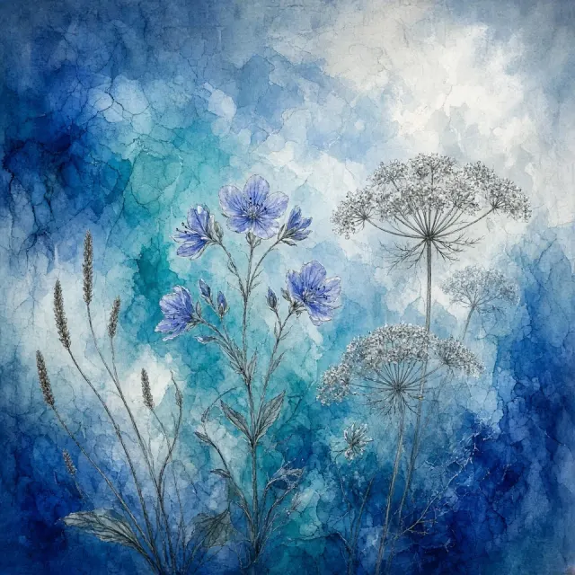 Translucent Glaze Acrylic of Wild Speedwell and Mist