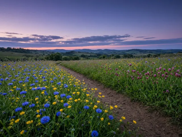 Wild Cornflowers and Buttercups Vertical Social Story View