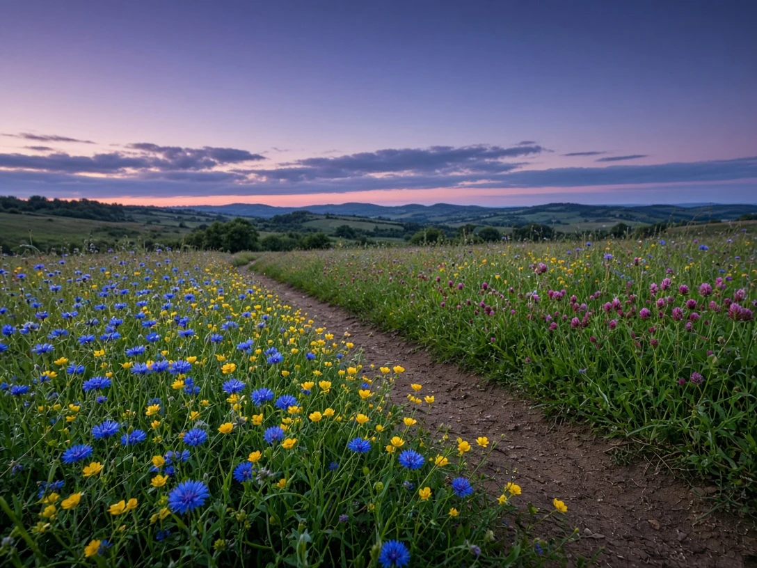 Wild Cornflowers and Buttercups Vertical Social Story View