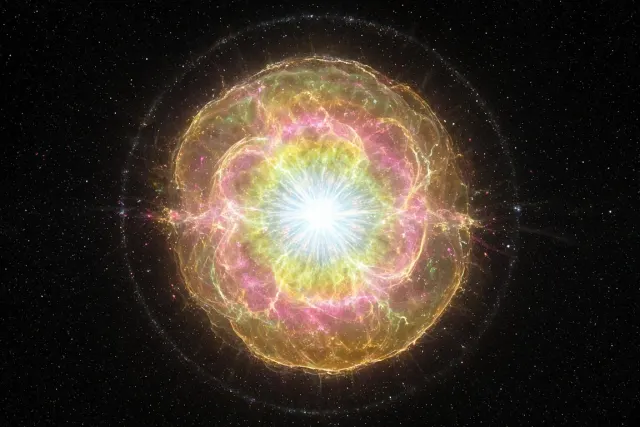 Concentric Ionization Shells of a Wolf-Rayet Detonation