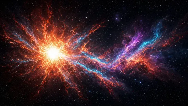 Tidal Disruption Blast Arc Across Deep Void